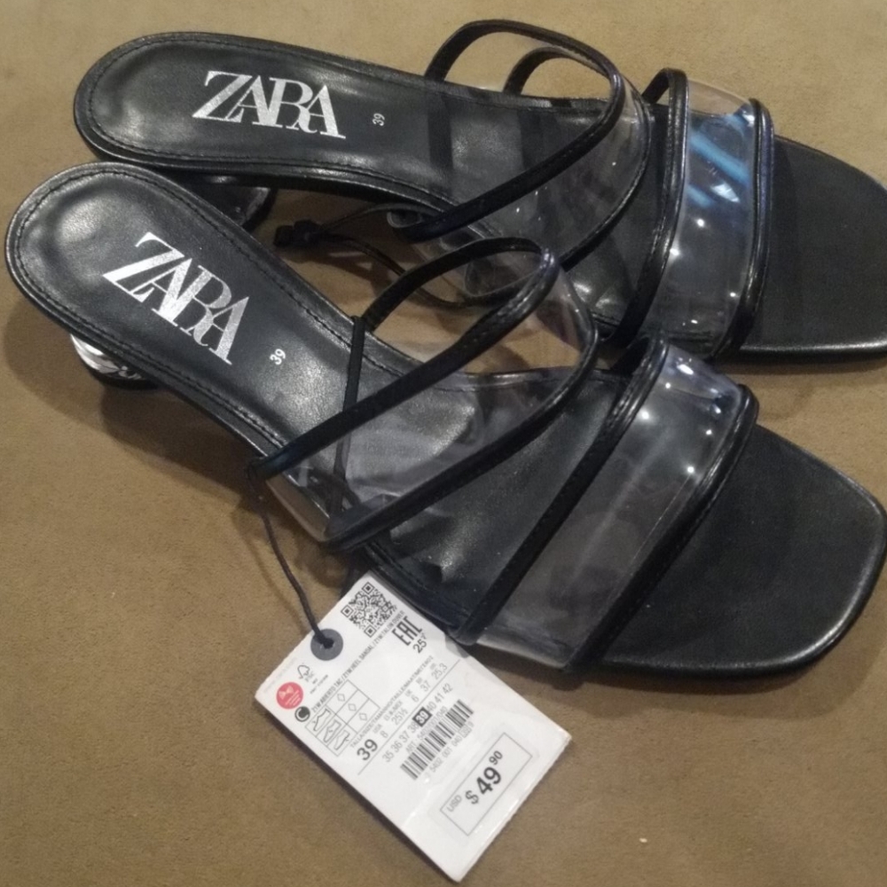 Zara clear sandles size 8 - Picture 6 of 6